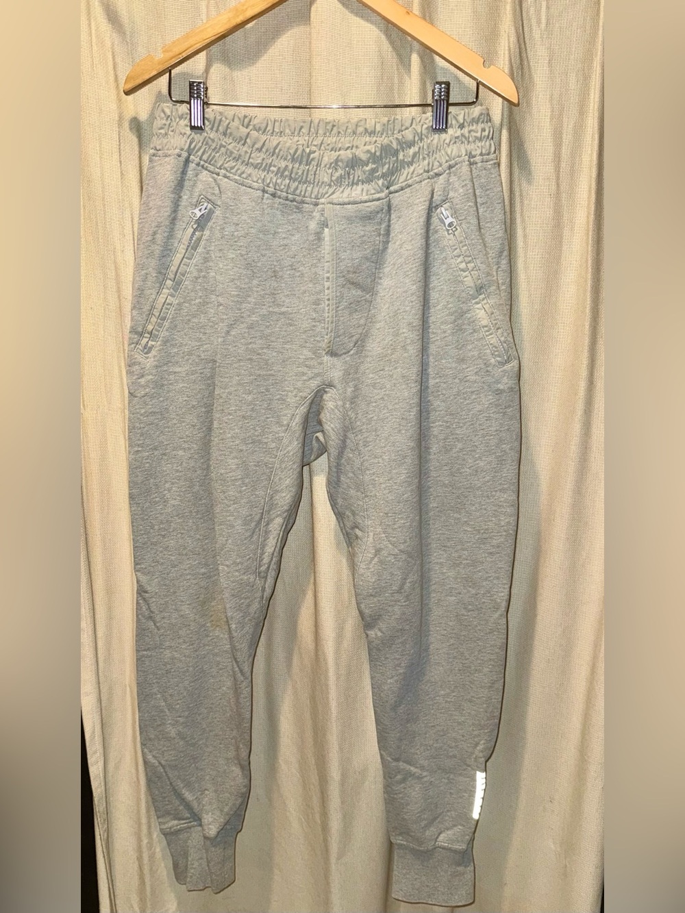 Kith Light Gray Men's Jogger Sweatpants with Zippered Pockets